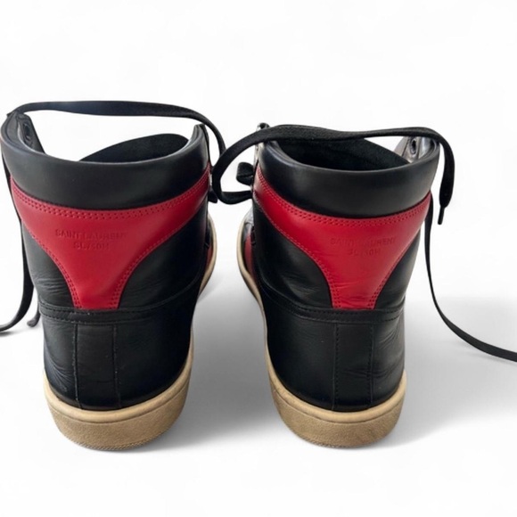 Saint Laurent YSL SL 10H Leather High-Top Sneaker Size 40 7 - Picture 7 of 8